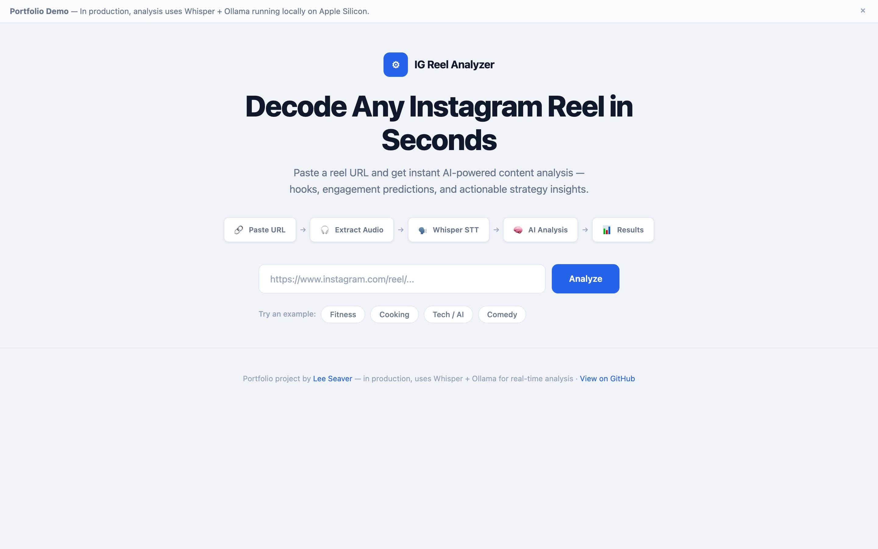 IG Reel Analyzer screenshot